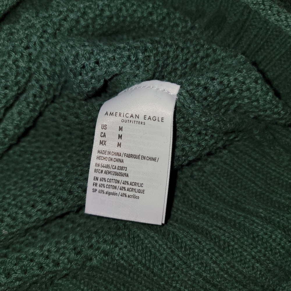 American Eagle Knit Button Sweater - Medium - Gre… - image 3